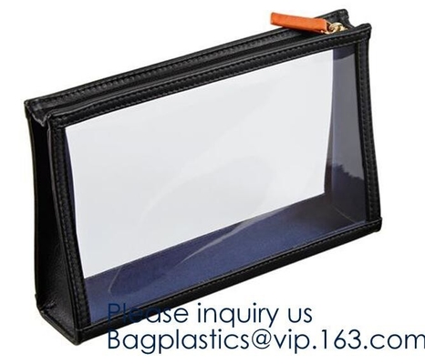 Recyclable Clear Gift Plastic Flat Bottom Logo Pvc k Nylon Packing Bags With Handles,holographic k makeup co