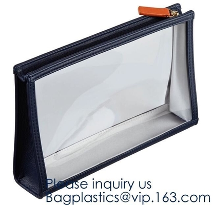 Recyclable Clear Gift Plastic Flat Bottom Logo Pvc k Nylon Packing Bags With Handles,holographic k makeup co