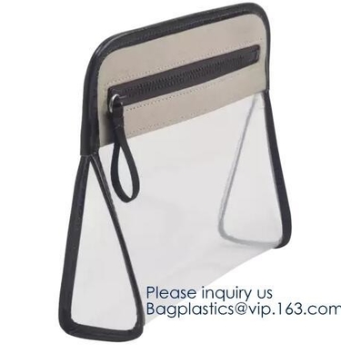 Recyclable Clear Gift Plastic Flat Bottom Logo Pvc k Nylon Packing Bags With Handles,holographic k makeup co
