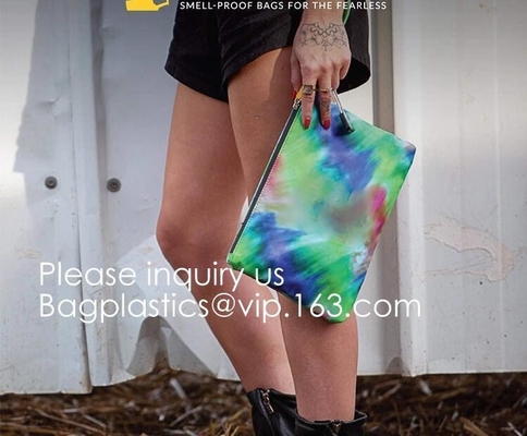 Activated Carbon Lined Odor Small Smell Proof Bag For Weed With Waterproof Zipper,Smellproof Pouch Stylish Secire Lock B