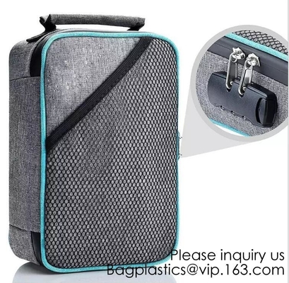 Child Proof Travel Herb Storage Case Large Stand Up Carbon Lining Smell Proof Resealabe k Stash Bags bagease pac