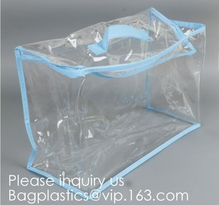 Clothes Storage Bag Organizer with Reinforced Handle,Vinyl Storage Bag for Comforter, Blanket, Bedding, Duvet, Extra Lar