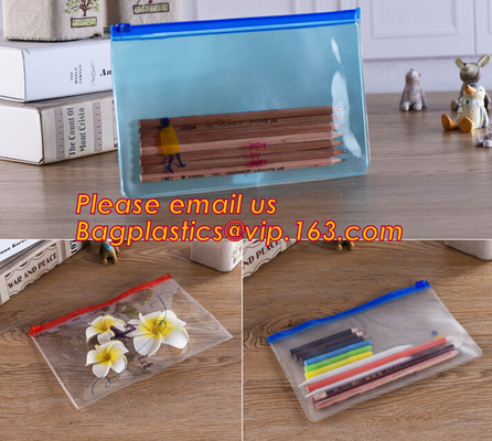 frosted pvc k document file bag, Custom zipper file folder bag, plastic top oppening file bag