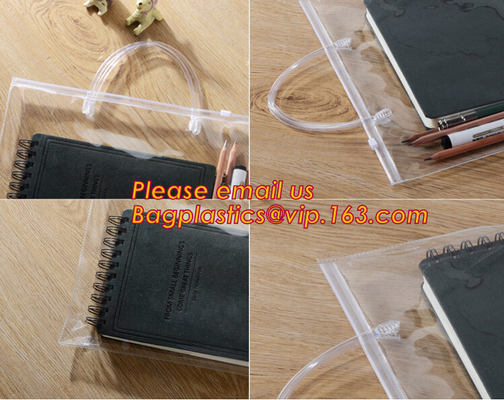 Simple clear Plastic PVC A4 file bag with zipper, pvc k file bag, Custom PP A4 File Bag Document Bag Plastic Zippe