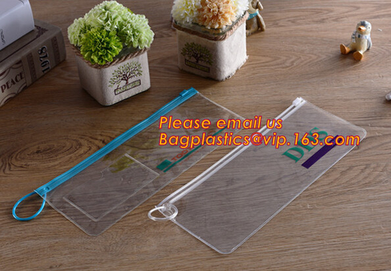 Simple clear Plastic PVC A4 file bag with zipper, pvc k file bag, Custom PP A4 File Bag Document Bag Plastic Zippe