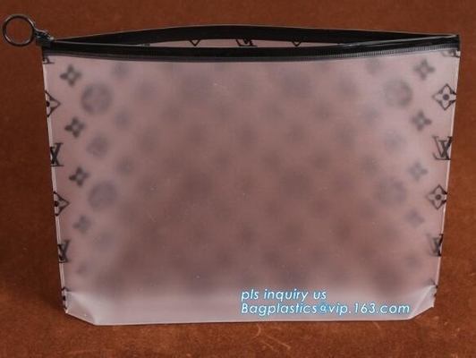 durable clear PVC Slider zipper stand up bag, slider bag for packaging clothing,underwear, nut bag with slider k,a
