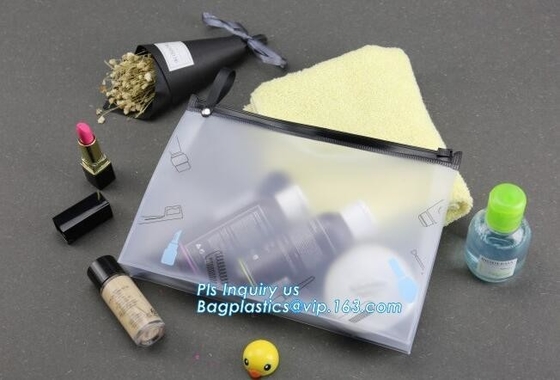 vinyl toiletry zipper bag pvc slider bag custom zipper transparent slider eco-friendly travel pvc cosmetic bag