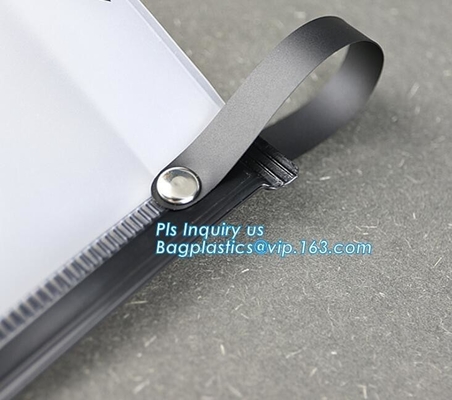 Transparent PVC zipper slider travel cosmetic bag, commodity package bag, Cosmetic Packing Soft Customized PVC Slider Ba