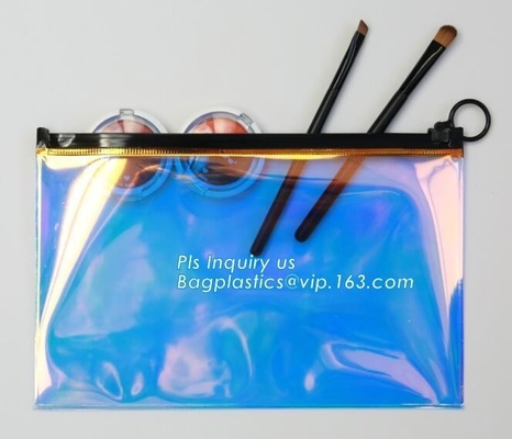 PVC slider zipper cosmetic makeup bag and pouch, Comfortable touching matt finishing slider k stand up bag foggy e