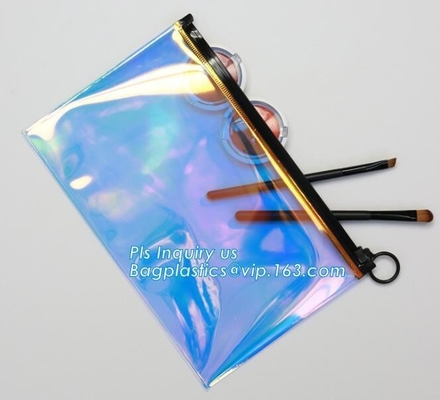 Nylon k slider pvc toiletry bag vinyl beachwear cosmetic bag, towel slider cosmetic bag, packing PVC bag with slid