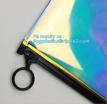 Nylon k slider pvc toiletry bag vinyl beachwear cosmetic bag, towel slider cosmetic bag, packing PVC bag with slid