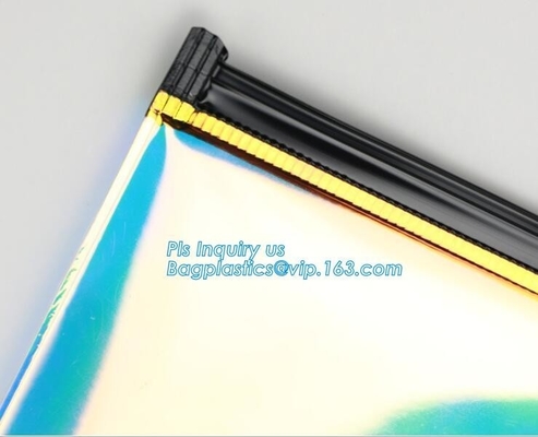 Nylon k slider pvc toiletry bag vinyl beachwear cosmetic bag, towel slider cosmetic bag, packing PVC bag with slid