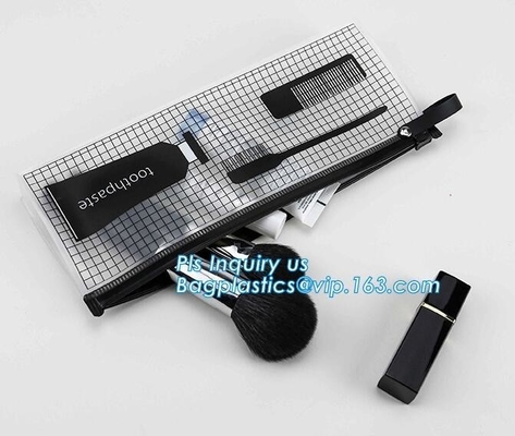 Flat Pouch Bag Type Clear PVC Plastic Slider k bag, swimwear packaging eva bags,slider zipper bags for towel, slid