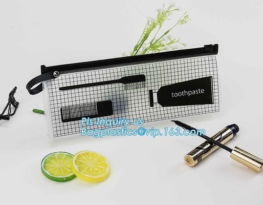 Flat Pouch Bag Type Clear PVC Plastic Slider k bag, swimwear packaging eva bags,slider zipper bags for towel, slid