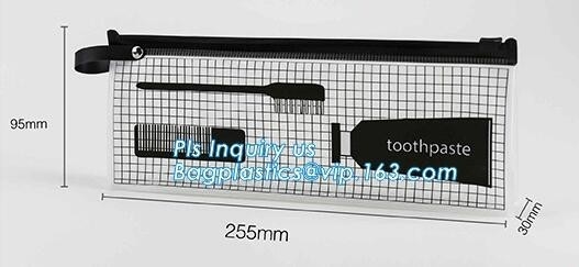 costomize slider k pvc travel cosmetic bag, slider zipper bag with printing for clothes, Swimwear toiletry PVC Vin