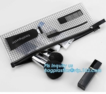 costomize slider k pvc travel cosmetic bag, slider zipper bag with printing for clothes, Swimwear toiletry PVC Vin