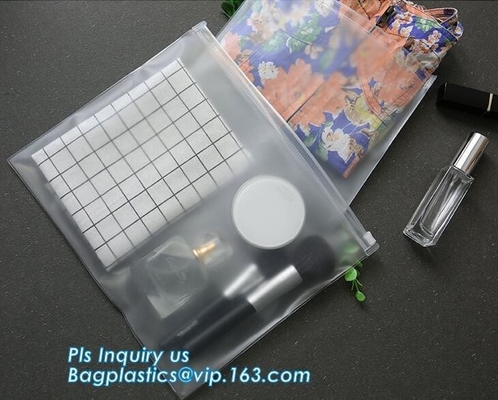 matte frosted PVC slider zipper bag plastic bag with zipper/pvc zipper lock slider bag/resealable pvc slider zip poly ba