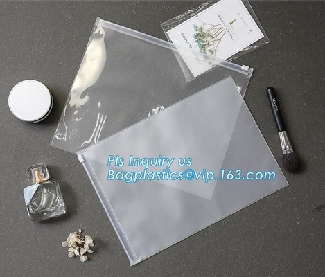 plastic zipper bag with hang holes & slider, Slider Zipper PVC Pouch Clear Vinyl PVC k Bag, Slider Zipper Packing