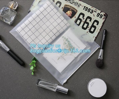 plastic zipper bag with hang holes & slider, Slider Zipper PVC Pouch Clear Vinyl PVC k Bag, Slider Zipper Packing