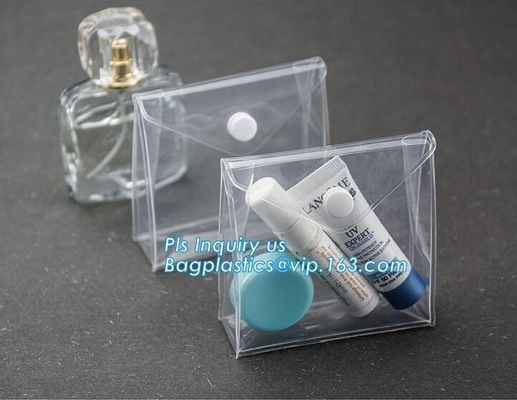 Slider zipper Clear pvc bag for package Vinyl transparent pvc bag cosmetic packing, PVC Bag with Plastic Zipper and Slid