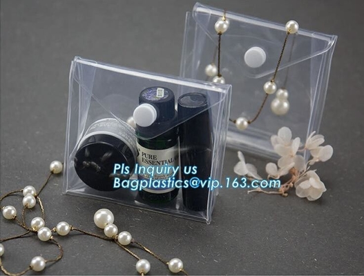 Slider zipper Clear pvc bag for package Vinyl transparent pvc bag cosmetic packing, PVC Bag with Plastic Zipper and Slid