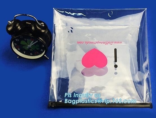 vinyl toiletry zipper bag pvc slider bag waterproof customized print clear pvc cosmetic bags, Reusable Clear Pvc Cosmeti