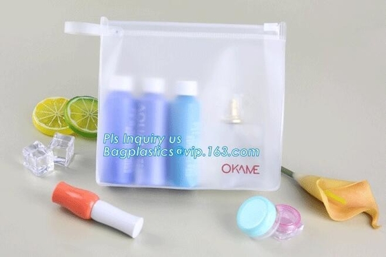 frosted zipper lock slider packing bag, cosmetic tool packaging sliding zipper bags, waterproof pe k slider bags