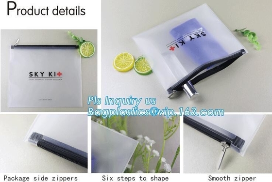 nylon slider zipper pvc cosmetics bag, vinyl toiletry zipper bag pvc slider bag custom creative wholesale pvc transparen