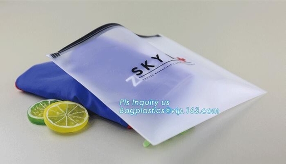 PP slider bag / PP zip seal bag, k bags slider zipper pvc packing documents bags, Cosmetic Cases Plastic PVC Trave