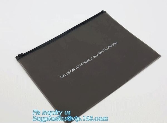 PP slider bag / PP zip seal bag, k bags slider zipper pvc packing documents bags, Cosmetic Cases Plastic PVC Trave