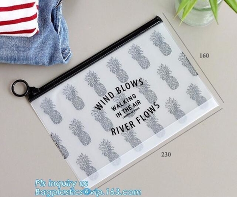 Document slider bag, Pen Bag Zipper Bag Slider Zip Travel Toiletry Cosmetic Bag Examination File Case, slider zipper bag