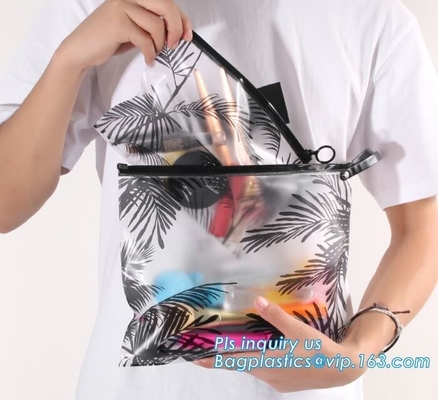 resealable slider k eva plastic promotion bag, Frosted k bag Plastic drawstring frosted Bags With Zipper Sli