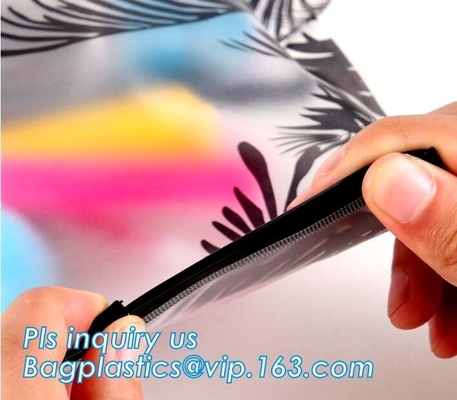 Heat Welding PE Plastic Envelope Bag With Slider Zipper Top, Polythene Plastic Slider k Bag For Garment Packing