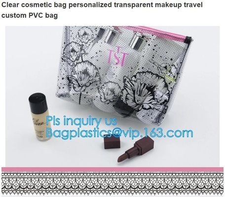 pvc pouch clear vinyl pvc k bag, PVC zipper slider travel cosmetic bag, commodity package bag, matte frosted PVC s