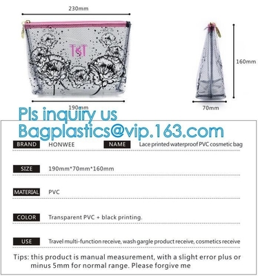 pvc pouch clear vinyl pvc k bag, PVC zipper slider travel cosmetic bag, commodity package bag, matte frosted PVC s