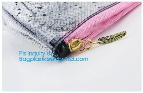 pvc pouch clear vinyl pvc k bag, PVC zipper slider travel cosmetic bag, commodity package bag, matte frosted PVC s