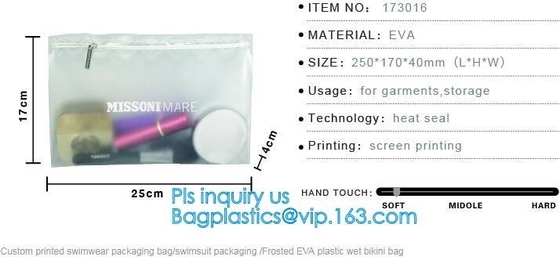 vinyl zipper pouch/Clear slider pouch/ vinyl slider bag, Frosted k bag EVA PVC hanger bag for clothes, EVA frost d