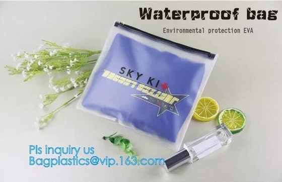 PVC Stationery ruler set packaging bag with slider, fabric slider zip bags, slider PVC cosmetic bag,pencil bag