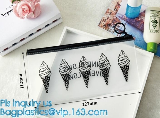 A4 file bag slider zipper envelope slider closure bag, Swimwear Packaging With Slider Zipper Closure PVC Bikini Bag, pac