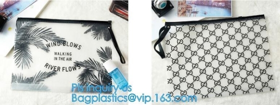 swimwear packaging bags, slider zipper pvc pouch glitter clear plastic vinly k bag, biodegradable pvc plastic slid