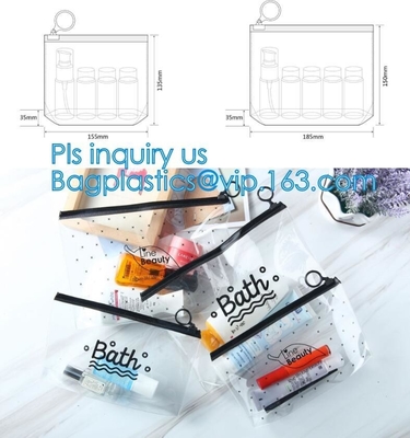 zipper slider swimwear packaging bags, pvc pouch glitter clear plastic vinly k bag, biodegradable pvc plastic slid