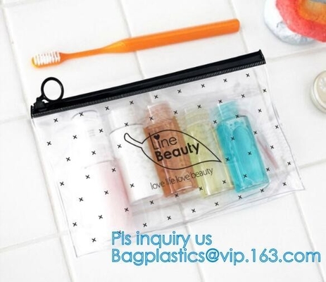 zipper slider swimwear packaging bags, pvc pouch glitter clear plastic vinly k bag, biodegradable pvc plastic slid