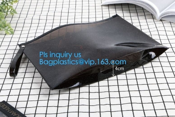 k bag with handle & slider, reclosable pvc clear plastic slider k bag, Reusable slider white small nylon cle