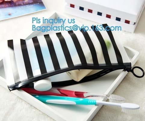 PVC transprent slider bag for packing underwear, Frosted k bag EVA PVC hanger bag for clothes, EVA frost drawstrin