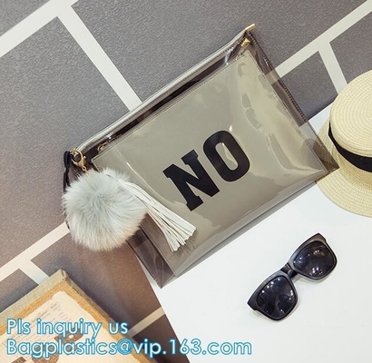 clear printed pvc files zip packing bag, slider reclosable poly bag, resealable slider k eva plastic promotion bag