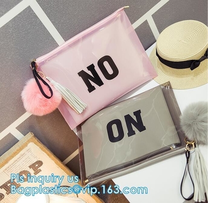 printed OEM logo slider zip lock bags, Slider Undergarment Bag With Lock, vinyl pvc A4 file bag with slider k