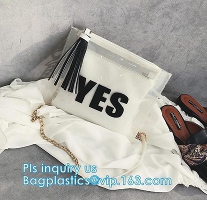 k candy bags, water proof cosmetic vinyl PVC/EVA slider zipper plastic bags, Reclose Holographic Slider Cosmetic M