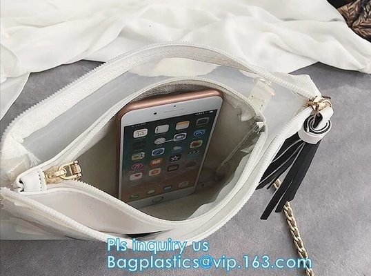 k candy bags, water proof cosmetic vinyl PVC/EVA slider zipper plastic bags, Reclose Holographic Slider Cosmetic M
