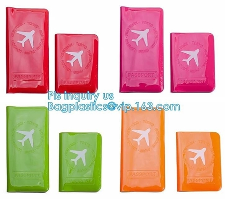 Custom Passport Holder PVC Passport Cover, passport cover PVC leather card holder plastic ticket holder, pack, passport