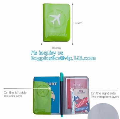 Custom Passport Holder PVC Passport Cover, passport cover PVC leather card holder plastic ticket holder, pack, passport